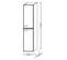 Colonne De Salle De Bain Jacob Delafon Ola Up, 2 Portes Blanc Brillant