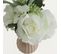 Bouquet Artificiel De Fleurs Blanches En Pot 25cm Lot De 2