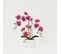 Orchidee Artificielle Blanc-fuchsia 50cm