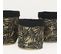 Cache-pots En Tissu Et Jute 20cm Lot De 3