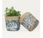 Cache-pots En Jute Et Tissu Jungle 18cm Lot De 2