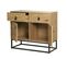 Buffet Industriel 2 Portes 2 Tiroirs Décor Bois - L90 Cm