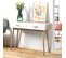 Console 2 Tiroirs Scandinave Bois Et Blanc - L100 X H75cm