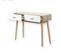 Console 2 Tiroirs Scandinave Bois Et Blanc - L100 X H75cm