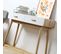 Console 2 Tiroirs Scandinave Bois Et Blanc - L100 X H75cm