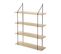 Étagère Murale 4 Niveaux Décor Bois L60 Cm