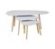 Set De 3 Tables Gigognes Blanc Et Bois