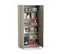 Armoire 2 Portes 5 Étagères L79,7 Cm - Bois Clair