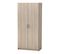 Armoire 2 Portes 5 Étagères L79,7 Cm - Bois Clair