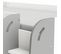 Lit Enfant Avec Bureau Et Rangements 90x200 - Blanc Et Gris