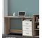 Bureau 1 Niche 3 Tiroirs - L123 Cm