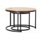 Lot De 2 Tables Basses Gigognes Rondes Effet Bois - L70 X H45,5 Cm