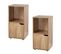 Tables De Chevet 2 Cases Décor Bois 1 Porte - Lot De 2