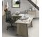 Bureau Style Industriel Avec Voile De Fond - Beige Et