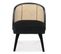 Fauteuil Sharing Velours Noir