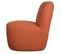 Fauteuil Eve Tissu Bouclette Rouille