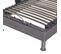 Sommier Électrique S62+lattes Bois - Réglage Fermeté Zone Lombaires - 2x90x200 - Gris