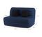 Banquette BZ - Tissu Marine + 2 Coussins Noir - L 140 X P 99 X H 98 Cm - Alice