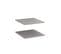 Lot de 2 tablettes 50 cm Extenso Textile lin