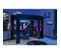 Lit Mezzanine Combiné Enfant LED Gamer Online - 90 X 200 Cm - Noir Mat - Sommier Inclus