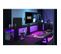 Lit Mezzanine Combiné Enfant LED Gamer Online - 90 X 200 Cm - Noir Mat - Sommier Inclus