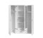 Armoire Varia - Décor Blanc - 4 Portes Battantes + 2 Miroirs + 2 Tiroirs - L 160 X H 185 X P 51 Cm