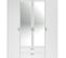 Armoire Varia - Décor Blanc - 4 Portes Battantes + 2 Miroirs + 2 Tiroirs - L 160 X H 185 X P 51 Cm