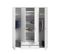 Armoire 4 portes 2 tiroirs DAILY blanc