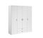 Armoire 4 portes 2 tiroirs DAILY blanc