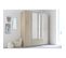 Armoire Varia - Décor Chêne - 4 Portes Battantes + 2 Miroirs + 2 Tiroirs - L 160 X H 185 X P 51 Cm