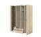 Armoire Varia - Décor Chêne - 4 Portes Battantes + 2 Miroirs + 2 Tiroirs - L 160 X H 185 X P 51 Cm