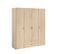 Armoire Varia - Décor Chene - 4 Portes Battantes + 2 Tiroirs  - L 160 X H 185 X P 51 Cm