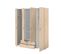 Armoire Varia - Décor Chene - 4 Portes Battantes + 2 Tiroirs  - L 160 X H 185 X P 51 Cm