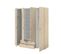 Armoire Varia - Décor Chene - 4 Portes Battantes + 2 Tiroirs  - L 160 X H 185 X P 51 Cm