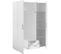 Armoire Chambre Varia - Panneaux De Particules - Décor Blanc - 3 Portes + 2 Tiroirs + Miroir