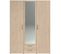 Armoire Chambre Varia - Panneaux De Particules - Décor Chêne - 3 Portes + 2 Tiroirs + Miroir