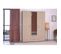 Armoire Chambre Varia - Panneaux De Particules - Décor Chêne - 3 Portes + 2 Tiroirs + Miroir