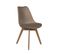 Chaise Scandinave Coque Avec Coussin Taupe