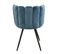 Chaise Ariel Velours Bleu Canard