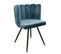 Chaise Ariel Velours Bleu Canard