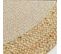 Tapis Rond 120 Cm Jute Mario Blanc/or