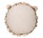 Coussin Rond Lion Franges 38 Cm