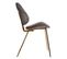 Chaise Velours Pied Gold Slow Gris