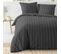 Housse De Couette 240x220 + 2 Taies Cléo Anthracite Microfibre