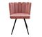 Chaise Velours Ariel Rose