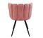 Chaise Velours Ariel Rose