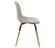 Chaise Scandinave Tissu Phenix Gris Clair