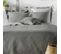 Couvre-lit 2 Personnes Matelassé 220x240 Microfibre Unie Romane Anthracite