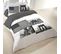 Housse De Couette 240x220 Time Square + 2 Taies Coton 52 Fils