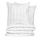 Housse De Couette 240x220 + 2 Taies Coton Satiné Blanc